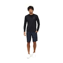 Camiseta Manga Longa Masculina Uv Line Preta - Foto 4