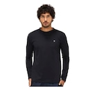 Camiseta Manga Longa Masculina Uv Line Preta - Foto 1