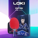 Kit de Tênis de Mesa Loki Rxton 6.0 Star Carbon - 1 Raq 1 Bolsa e 3 Bolas Gold Sports - Foto 7