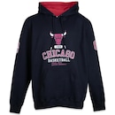 Blusão De Moletom New Era Com Capuz Plus Size Canguru Fechado Chicago Bulls - Masculino - Foto 1