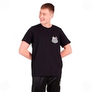 Camiseta Santos Oficial Torcedor Escudo Bordado Surf Center Masculina - Foto 4