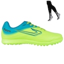 Kit Chuteira Society Topper Forza Iii e Meião - Foto 1