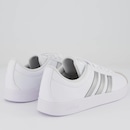 Tênis Adidas Vl Court Base Feminino Branco E Prata - Foto 3