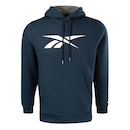 Blusão de Moletom Reebok Canguru M Big Vector Hooded - Masculino - Foto 1