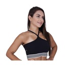 Top Frente Única Suplex Poliamida Elástico Listrado Cós - Feminino - Foto 2