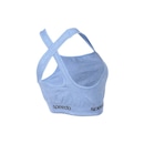 Top Duplo De Alça Cruzada Rajado Speedo - Azul Claro Preto - Foto 2