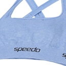 Top Duplo De Alça Cruzada Rajado Speedo - Azul Claro Preto - Foto 3