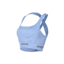 Top Duplo De Alça Cruzada Rajado Speedo - Azul Claro Preto - Foto 1