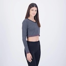 Blusa Cropped Manga Longa do São Paulo Pond Braziline - Feminino - Foto 2