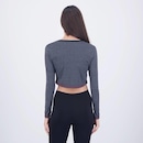 Blusa Cropped Manga Longa do São Paulo Pond Braziline - Feminino - Foto 5