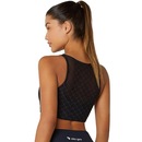 Top Fitness Alto Giro Sobreposição Tule - Feminino - Foto 2