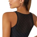 Top Fitness Alto Giro Sobreposição Tule - Feminino - Foto 4