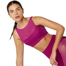 Top Fitness Alto Giro Sobreposição Tule - Feminino - Foto 4