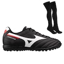 Chuteira Society Mizuno Morelia Club As + Meião - Adulto - Foto 1