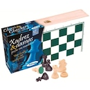 Jogo de Xadrez e Damas Estojo com Peças de Madeira Xalingo - Foto 3