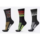 Kit de Meias Cano Médio Hupi Estampas Run com 3 Pares - Adulto - Foto 1