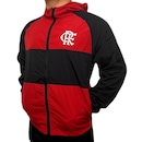 Jaqueta Corta Vento com Capuz Flamengo Wind Rubro-Negro Braziline - Masculina - Foto 3