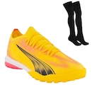 Kit de Chuteira Society Puma Ultra Match Tt + Meião - Adulto - Foto 1