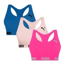 Kit Top Fitness Puma Nadador sem Costura - 3 Unidades - Feminino - Foto 1