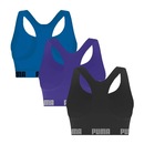 Kit Top Fitness Puma Nadador sem Costura - 3 Unidades - Feminino - Foto 2