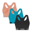 Kit Top Fitness Puma Nadador sem Costura - 3 Unidades - Feminino - Foto 2