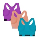 Kit 3x Tops Fitness Puma Nadador sem Costura - Feminino - Foto 2