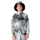 Blusão de Moletom Fila Letter Sky - Infantil - Foto 1