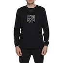Camiseta Dc Shoes Manga Longa Static Outine Star Wt24 Preto - Foto 1
