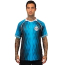 Camiseta Gola V Grêmio Oficial Esportiva Sublimada Surf Center - Masculina - Foto 1