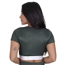 Top Fitness Cropped com Bojo Orbis Fitness Fio Brilho - Feminino - Foto 3