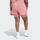 Shorts adidas 2 em 1 Own The Run Três Listras Plus Size - Feminino - Foto 4