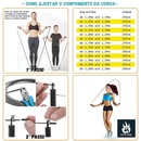 Kit 2 Cordas de Pular Segmentada Ajustável  Speed Rope Cross Training - Foto 4