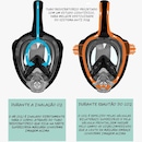 Mascara Subaquática de De Mergulho Gold Sports Sea Full Face com Snorkel - Foto 5