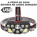Lanterna de Cabeça Gold Sports Holofote Pro Recarregável 4 Model Bateria de Lítio a Prova Água - Foto 2