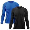 Kit 2x Camisas Térmicas Adriben Proteção Solar UV  50 - Masculina - Foto 1