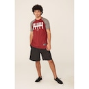 Camiseta NBA Raglan Estampada Chicago Bulls Casual - Masculina - Foto 5