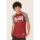 Camiseta NBA Raglan Estampada Chicago Bulls Casual - Masculina - Foto 1