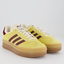 Tênis Adidas Gazelle Bold Amarelo e Marrom - Foto 2