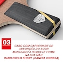 Kit tênis de Mesa Huieson Carbon 2 Raquetes Short 6 Star + Bolsa e 3 Bolas Gold Sports 3 Star - Foto 2