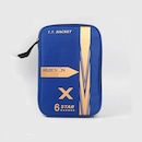 Kit tênis de Mesa Huieson Carbon 2 Raquetes Short 6 Star + Bolsa e 3 Bolas Gold Sports 3 Star - Foto 5