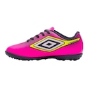 Chuteira Umbro Society Cannon Rosa Infantil-Unissex - Foto 3