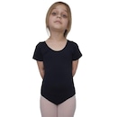 Collant Ballet Vya Fit Meia Manga Liso - Infantil - Foto 1