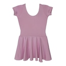 Collant Ballet Vya Fit Meia Manga Com Saia - Infantil - Foto 1