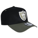 Boné Aba Curva New Era 940 A-Frame Las Vegas Raiders Dual Color - Snapback - Adulto - Foto 4