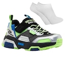 Kit Tênis Skechers Brick Kicks 2.0 + Meia - Infantil - Foto 1