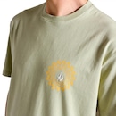 Camiseta Volcom Rabbit Hole Sm25 Masculina Verde Médio - Foto 3