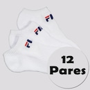 Kit Meias Fila com 12 Pares Cano Curto - Adulto - Foto 1