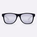 Óculos de Sol Unissex Hupi Brile Preto Fosco Lente Prata - Foto 2