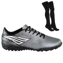 Kit Chuteira Society Penalty Tornado - Infantil + Meião - Foto 1