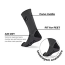 Meia Cano Médio Free Force Corrida e Ciclismo - Unissex - Foto 2